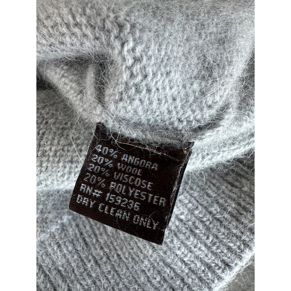 J.McLaughlin Fair Isle Sweater Angora Blend Gray Sweater Sz M - Picture 4 of 7